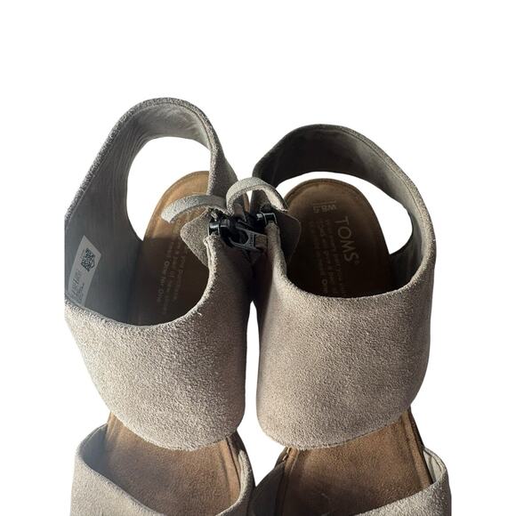 New Toms Majorca Cutout Womens Sandal 8.5W Wide Neutral Comfort Arch Support - Picture 5 of 10